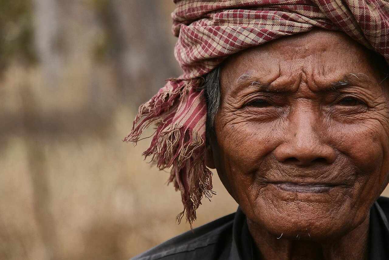 The local old man in Cambodia